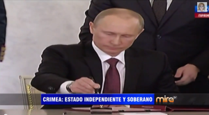 Vladimir Putin tras su discurso.