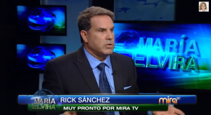Rick Sánchez durante la entrevista en el programa de María Elvira.