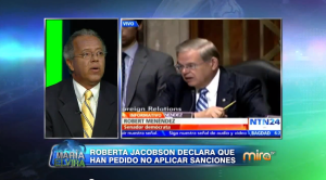 El periodista, Ricardo Guanipa, durante su intervención en el programa "María Elvira" para hablar de la situación en Venezuela