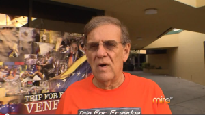 Los venezolanos partieron en caravana desde el emblemático restaurante "El Arepazo 2" de Doral