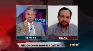 El senador de México, René Bolio, durante su intervención en "Prohibido callarse"