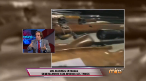 El estratega político, Emiliano Antúnez, durante su intervención en "Prohibido callarse" para hablar del uso de las armas en Estados Unidos
