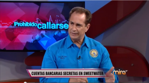 El alcalde de Sweetwater, José Díaz, durante la entrevista en "Prohibido callarse"