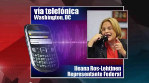 La congresista Ileana Ros-Lehtinen durante su intervención en "Prohibido callarse"