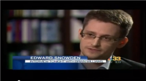 Edward Snowden durante una entrevista