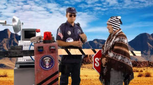 El guardia fronterizo habla con un boliviano en "El show de Alexis Valdés"