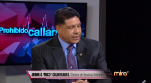 Antonio "Mico" colmenares, Director de Servicios Veteranos, durante su internvención en "Prohibido callarse"