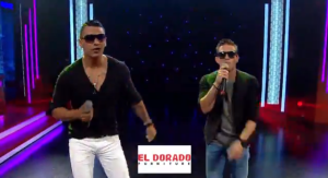 Gallardo y Falcón durante su actuación en "El show de Alexis Valdés"