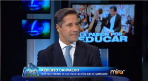 El superintendente, Alberto Carvalho, durante su intervención en el programa de María Elvira