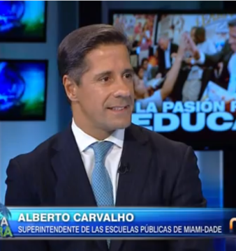 El superintendente, Alberto Carvalho, durante su intervención en el programa de María Elvira