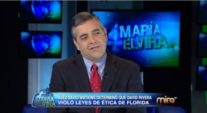 El ex congresista, David Rivera, durante su intervención en María Elvira