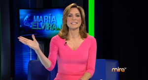 María Elvira Salazar durante la emisión de su programa