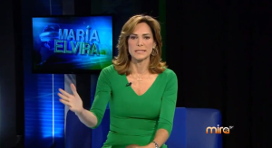 María Elvira presenta su programa en Mira TV a las 8pm.