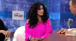 Karina durante su intervención en "El show de Alexis Valdés"