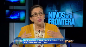 Grisel Ybarra, abogada de inmigración, durante su intervención en "María Elvira"