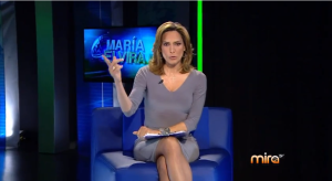 María Elvira Salazar presenta su programa en Mira TV.