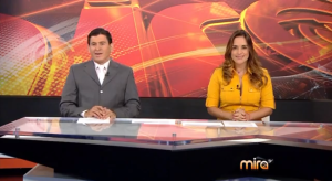 Freddy Machado y Mariana Carlés presentan "Noticias 18" en Mira TV.