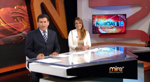 Freddy Machado y Mariana Carlés presentan "Noticias 18" en Mira TV.