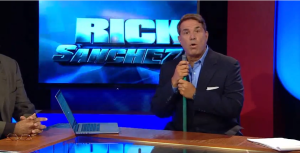 Rick Sánchez durante la emisión de su programa en Mira TV.