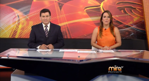 Freddy Machado y Mariana Carlés presentan "Noticias 18" en Mira TV.