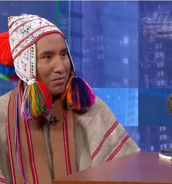 Nicolás Pauccar Calcina durante su intervención en "El show de Alexis Valdés".