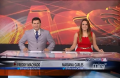 Freddy Machado y Mariana Carlés durante la emisión de "Noticias 18" en Mira TV.