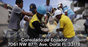 Solidarios con el pueblo ecuatoriano.