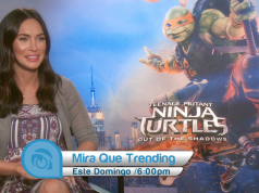 Megan Fox durante una entrevista en Mira TV.