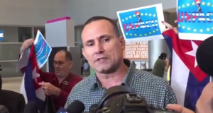 José Daniel Ferrer a su llegada a Miami.